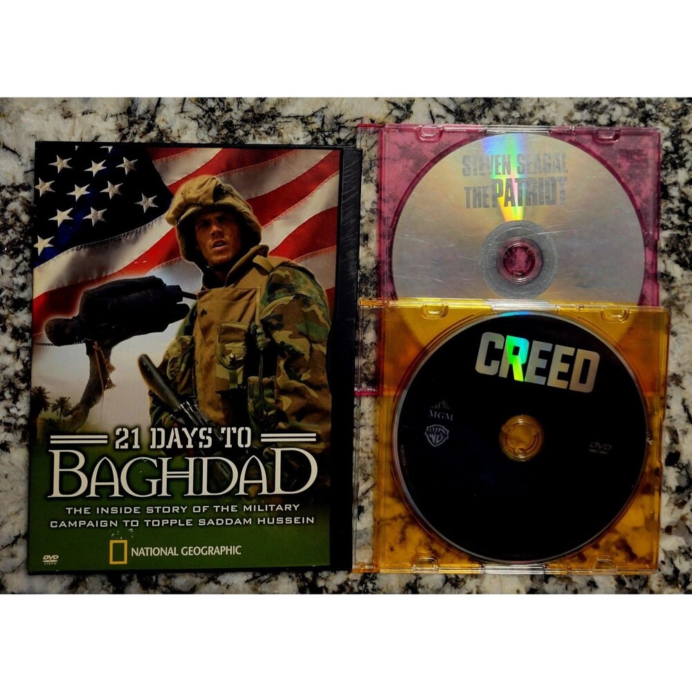 DVD SPECIAL: CREED, STEVEN SAGAL: THE PATRIOT & 21 DAYS TO BAGDAD! VALUE!!